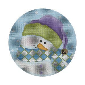 SN26 Shy Snowman, green/purple